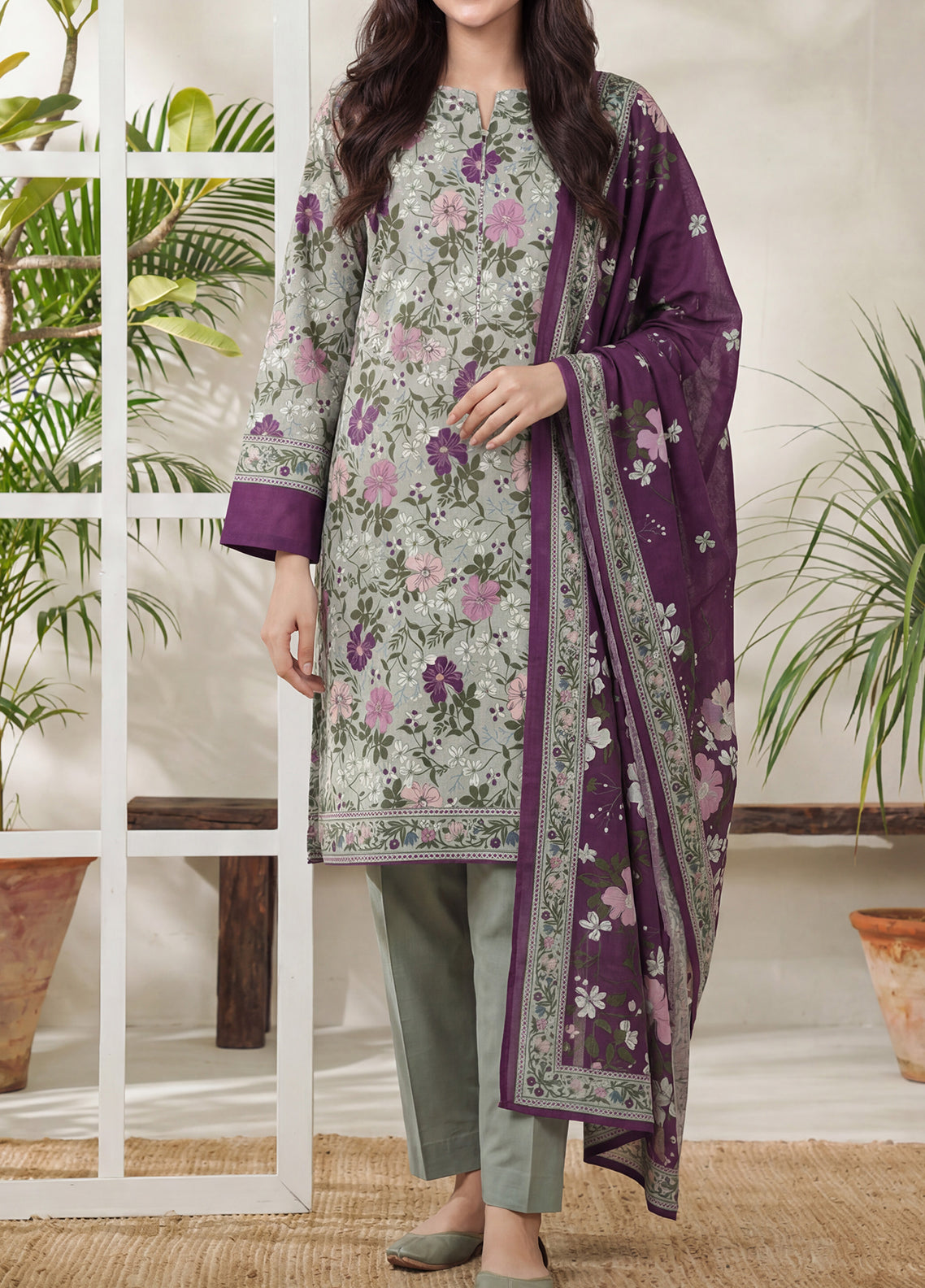 Daman By VS Textile Printed Lawn 3 Piece Unstitched Suit VS26DV3 D-842 Daman By VS Textile Printed Lawn 3 Piece Unstitched Suit VS26DV3 D-842