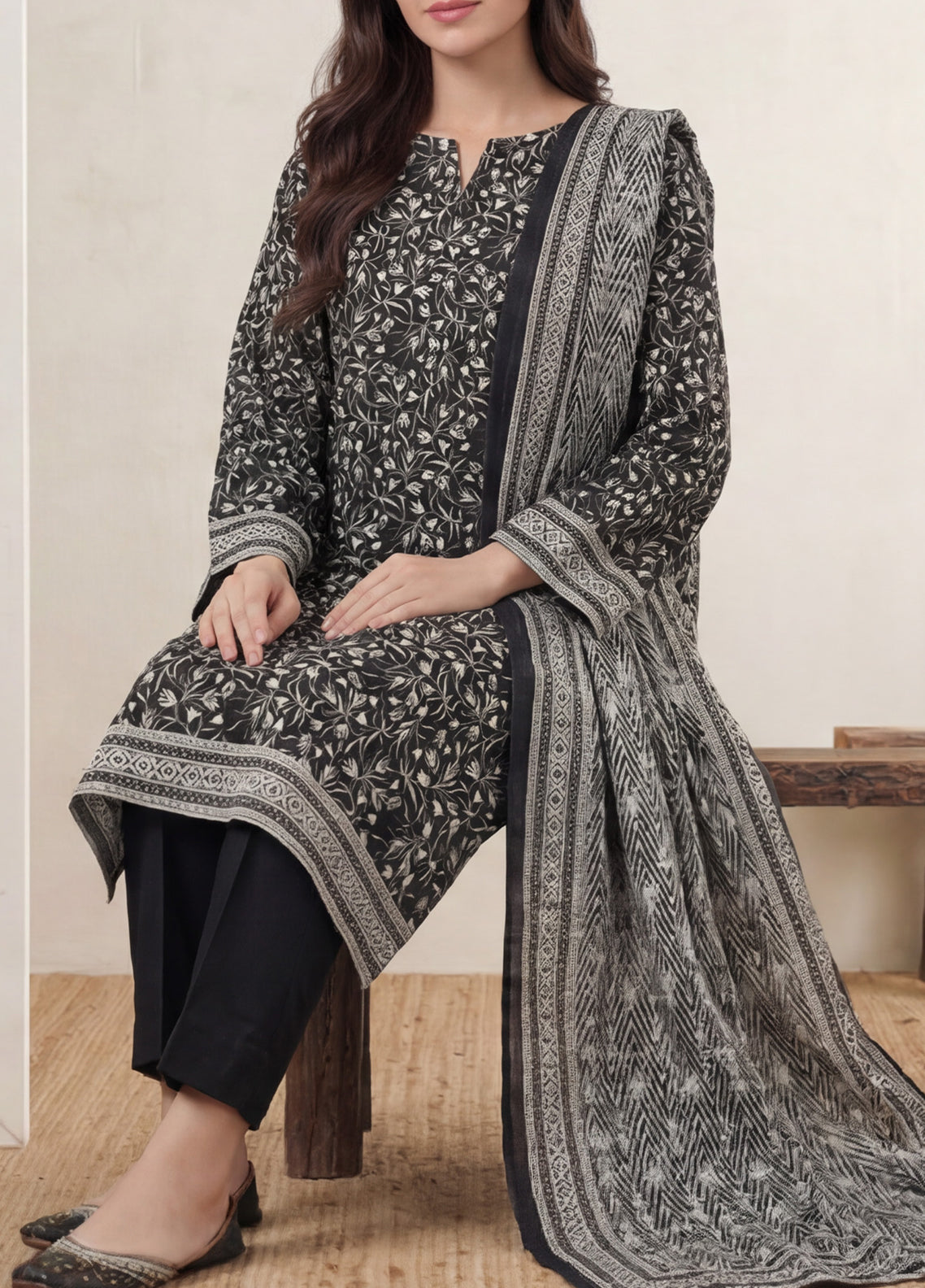 Daman By VS Textile Printed Lawn 3 Piece Unstitched Suit VS26DV3 D-843 Daman By VS Textile Printed Lawn 3 Piece Unstitched Suit VS26DV3 D-843