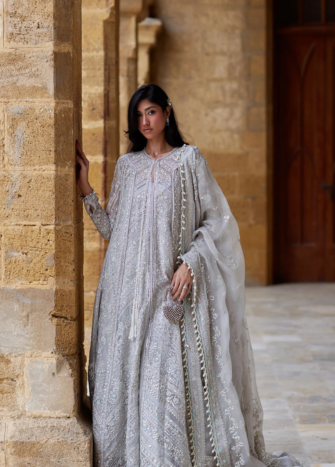 Dastangoi By Afrozeh Formals Embroidered Organza 3 Piece Unstitched Suit AF26DGF D-1216 QISSA Dastangoi By Afrozeh Formals Embroidered Organza 3 Piece Unstitched Suit AF26DGF D-1216 QISSA