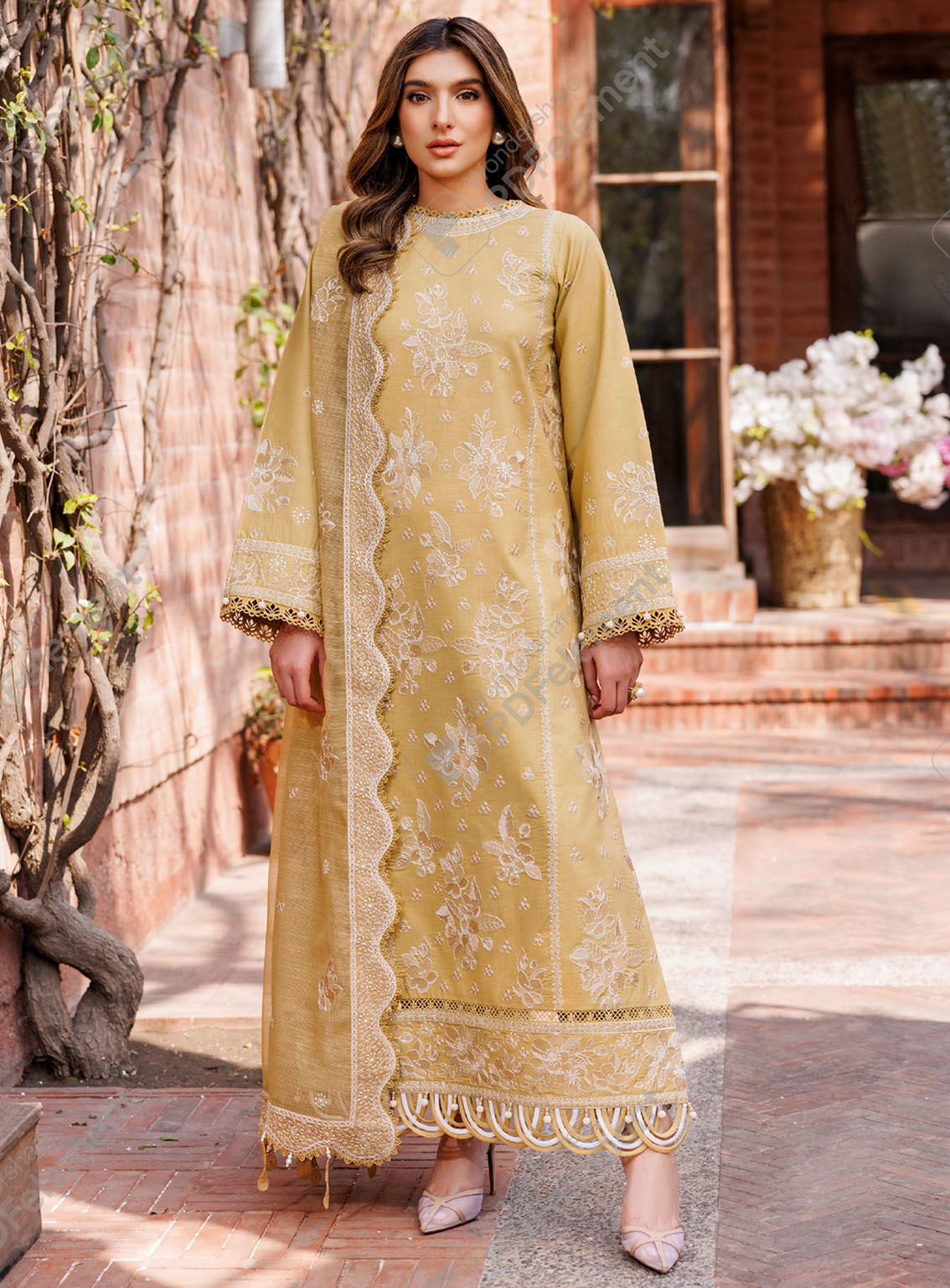 Dastoor By Farasha Embroidered Lawn Suits Unstitched 3 Piece - FSH24DL 03 TUSCANY DREAM Dastoor By Farasha Embroidered Lawn Suits Unstitched 3 Piece - FSH24DL 03 TUSCANY DREAM