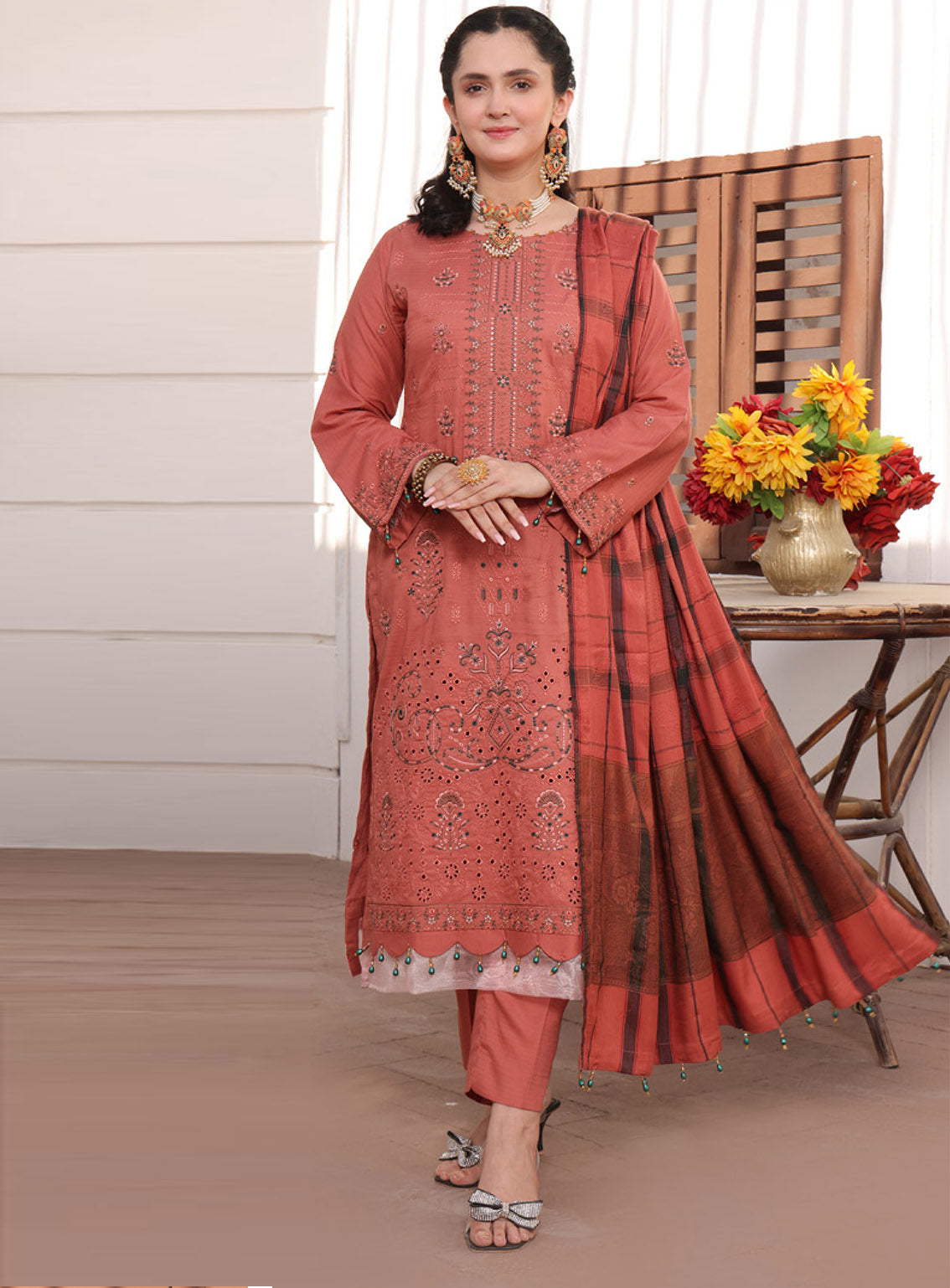 Delilah by Schick Embroidered Doriya Suits Unstitched 3 Piece - SDH24DD 04 Delilah by Schick Embroidered Doriya Suits Unstitched 3 Piece - SDH24DD 04