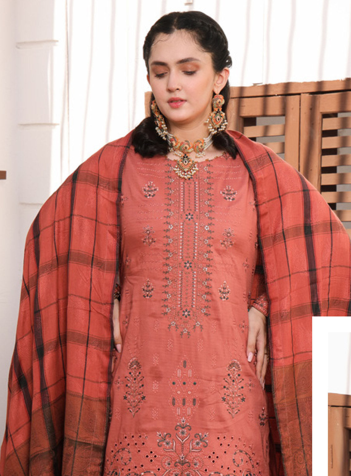 Delilah by Schick Embroidered Doriya Suits Unstitched 3 Piece - SDH24DD 04 Delilah by Schick Embroidered Doriya Suits Unstitched 3 Piece - SDH24DD 04