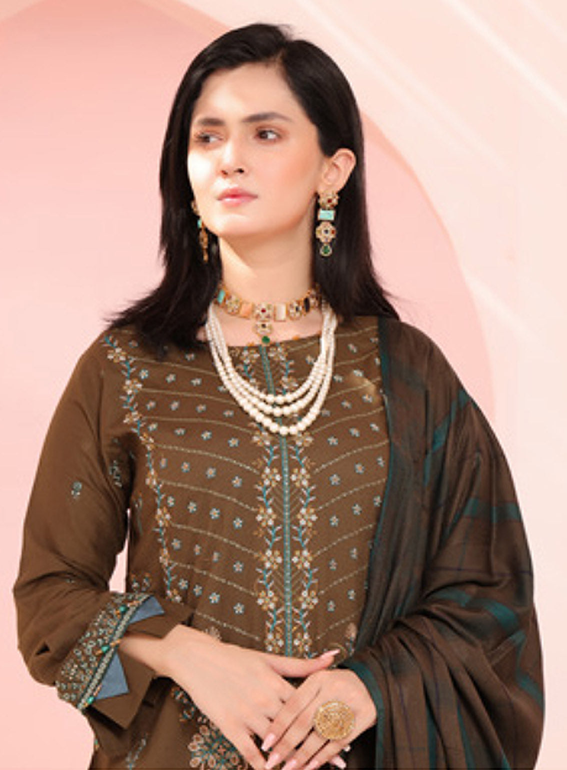 Delilah by Schick Embroidered Doriya Suits Unstitched 3 Piece - SDH24DD 05 Delilah by Schick Embroidered Doriya Suits Unstitched 3 Piece - SDH24DD 05