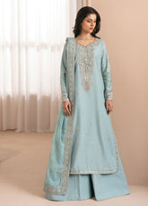 Deme By Xenia Luxury Embroidered Chiffon 3 Piece Unstitched Suit XE26DF D-02 D#02 EVIA