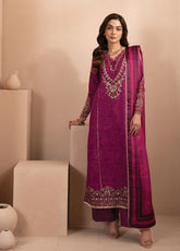 Deme By Xenia Luxury Embroidered Chiffon 3 Piece Unstitched Suit XE26DF D-04 D#04 AMAYAH