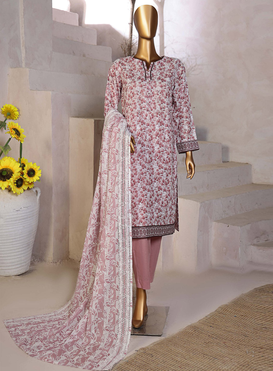 Dhagakari by HZ Textile Embroidered Lawn Suits Unstitched 3 Piece - HZ25DL DEC-990 Dhagakari by HZ Textile Embroidered Lawn Suits Unstitched 3 Piece - HZ25DL DEC-990