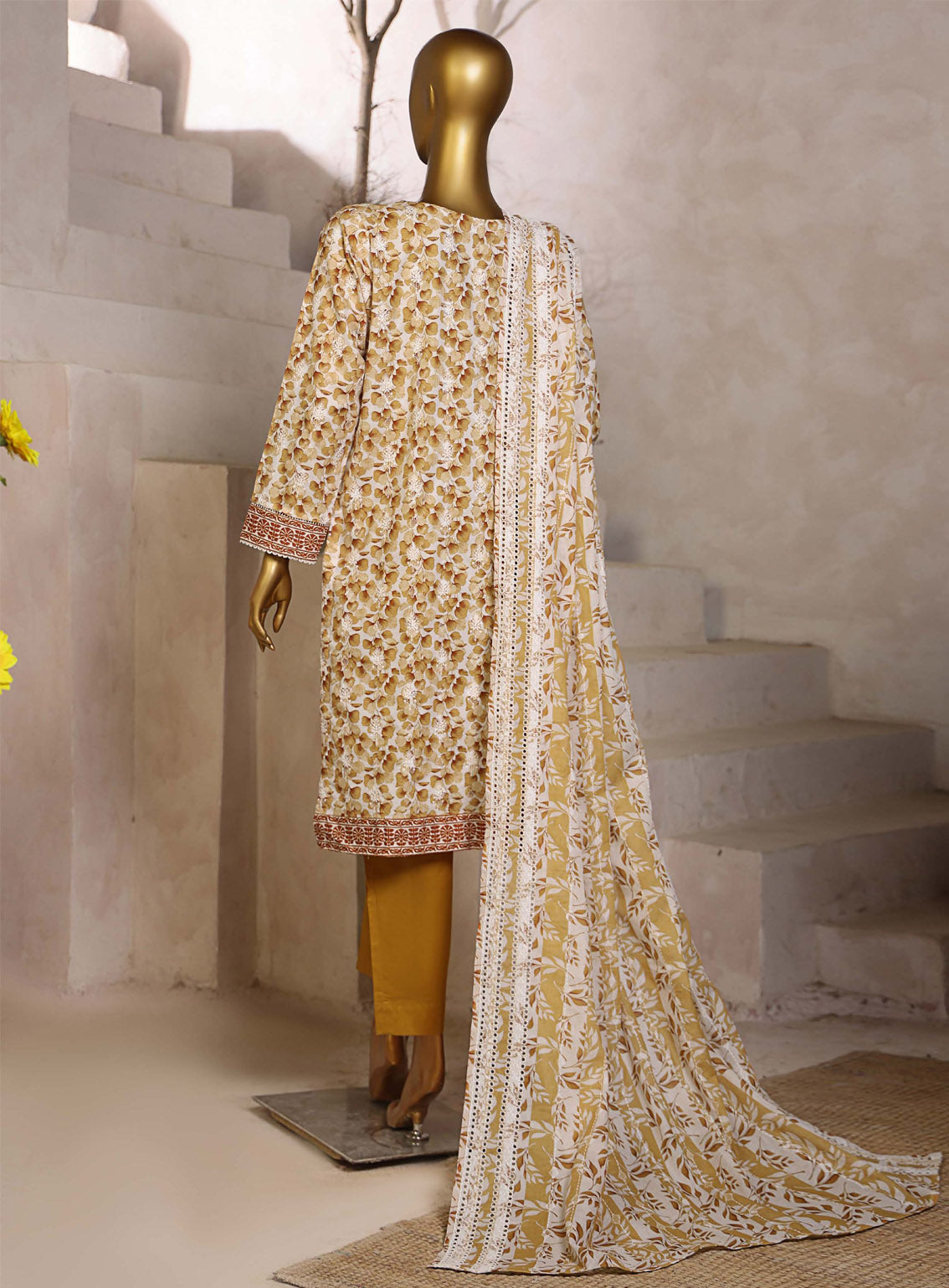 Dhagakari by HZ Textile Embroidered Lawn Suits Unstitched 3 Piece - HZ25DL DEC-993 Dhagakari by HZ Textile Embroidered Lawn Suits Unstitched 3 Piece - HZ25DL DEC-993