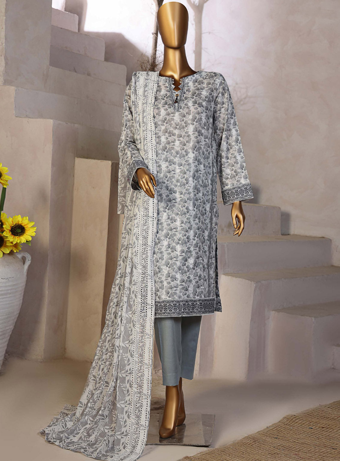 Dhagakari by HZ Textile Embroidered Lawn Suits Unstitched 3 Piece - HZ25DL DEC-995 Dhagakari by HZ Textile Embroidered Lawn Suits Unstitched 3 Piece - HZ25DL DEC-995