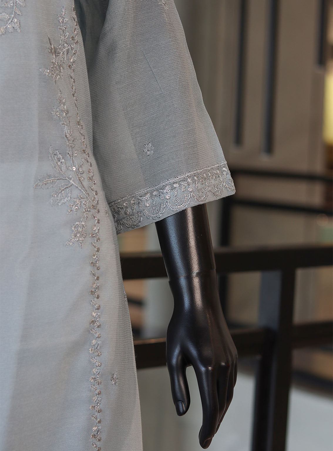 Dhanak Embroidered Khadi Net Stitch Kurti - DK24EL 2222 Dhanak Embroidered Khadi Net Stitch Kurti - DK24EL 2222