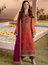 Dhanak Rang By Asim Jofa Embroidered Chiffon Suits Unstitched 3 Piece - AJ24DR AJCF-24