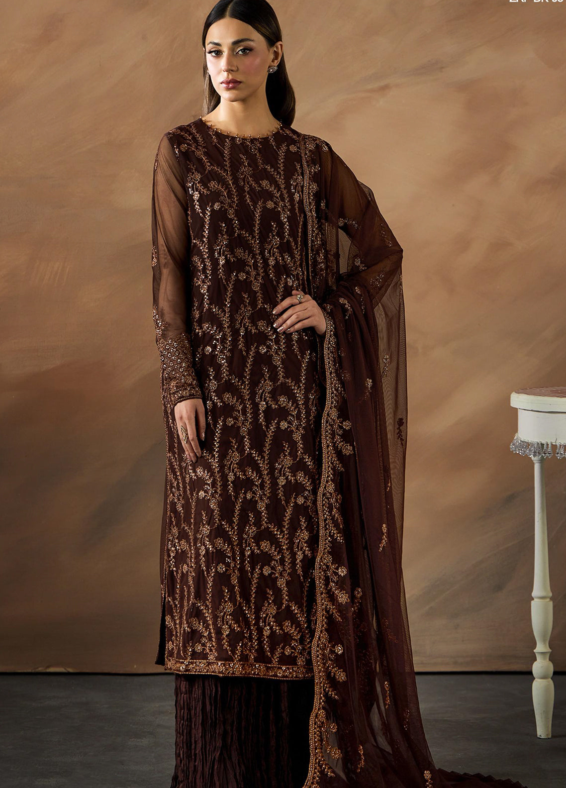 Dharkash By Zarif Embroidered Net 3 Piece Unstitched Suit ZF26DK ZRF-DK-05 NAHID Dharkash By Zarif Embroidered Net 3 Piece Unstitched Suit ZF26DK ZRF-DK-05 NAHID