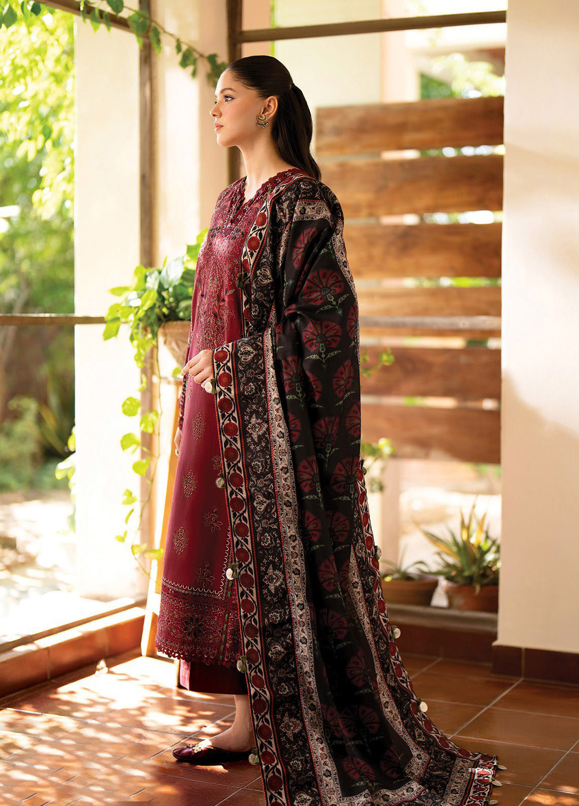 Dhoop Kinaray by Xenia Formals Embroidered Khaddar Suits Unstitched 3 Piece - XF24DK 01 SANDHURI Dhoop Kinaray by Xenia Formals Embroidered Khaddar Suits Unstitched 3 Piece - XF24DK 01 SANDHURI