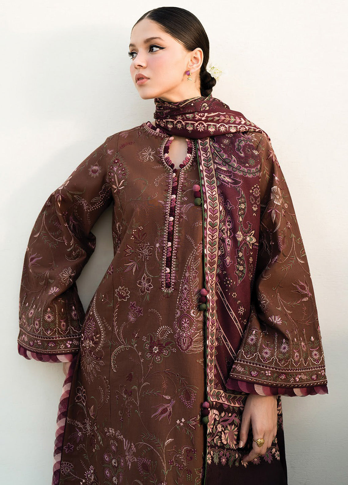 Dhoop Kinaray by Xenia Formals Embroidered Khaddar Suits Unstitched 3 Piece - XF24DK 05 PAKOL Dhoop Kinaray by Xenia Formals Embroidered Khaddar Suits Unstitched 3 Piece - XF24DK 05 PAKOL