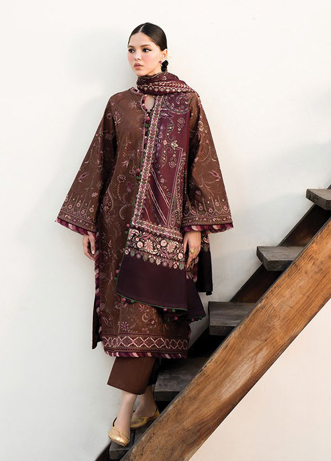 Dhoop Kinaray by Xenia Formals Embroidered Khaddar Suits Unstitched 3 Piece - XF24DK 05 PAKOL Dhoop Kinaray by Xenia Formals Embroidered Khaddar Suits Unstitched 3 Piece - XF24DK 05 PAKOL