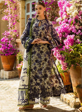 Elaf Embroidered Chikankari Lawn Suits Unstitched 3 Piece - EF25CL ELK-01A BLUE BLOSSOM