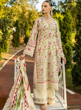 Elaf Embroidered Chikankari Lawn Suits Unstitched 3 Piece - EF25CL ELK-02B SWEET GREENS