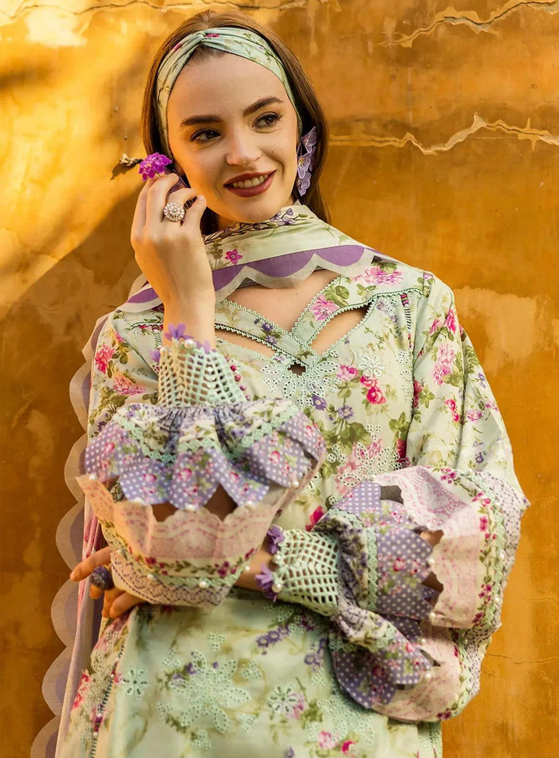 Elaf Embroidered Chikankari Lawn Suits Unstitched 3 Piece - EF25CL ELK-03A FLOREALE Elaf Embroidered Chikankari Lawn Suits Unstitched 3 Piece - EF25CL ELK-03A FLOREALE