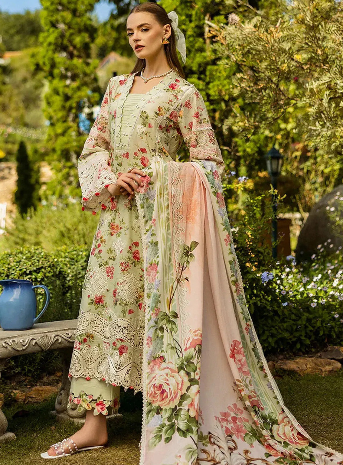 Elaf Embroidered Chikankari Lawn Suits Unstitched 3 Piece - EF25CL ELK-04A DEAR PARADISE Elaf Embroidered Chikankari Lawn Suits Unstitched 3 Piece - EF25CL ELK-04A DEAR PARADISE