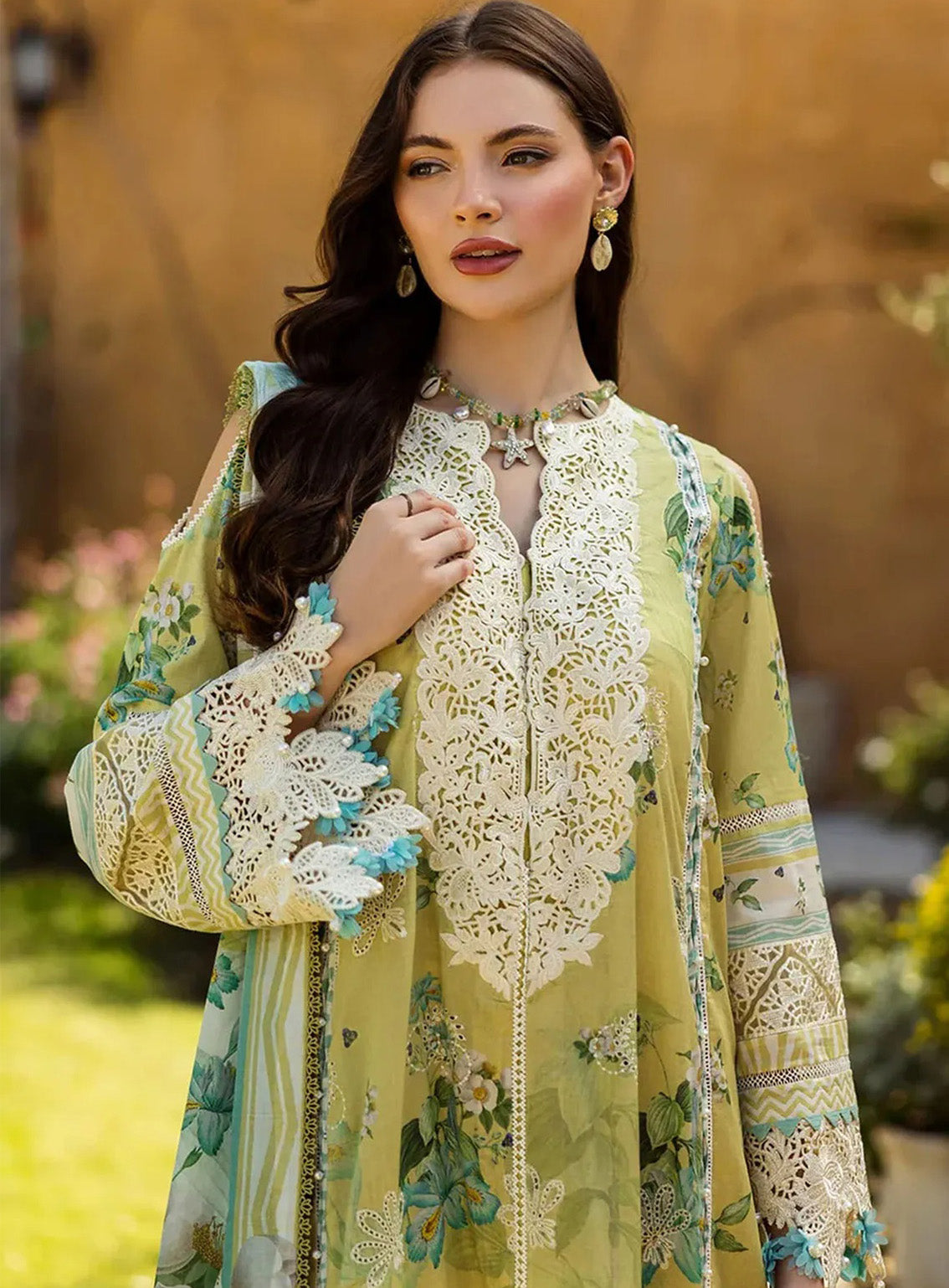 Elaf Embroidered Chikankari Lawn Suits Unstitched 3 Piece - EF25CL ELK-07A ALLURE Elaf Embroidered Chikankari Lawn Suits Unstitched 3 Piece - EF25CL ELK-07A ALLURE