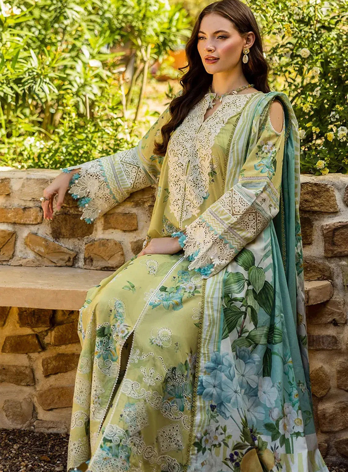 Elaf Embroidered Chikankari Lawn Suits Unstitched 3 Piece - EF25CL ELK-07A ALLURE Elaf Embroidered Chikankari Lawn Suits Unstitched 3 Piece - EF25CL ELK-07A ALLURE