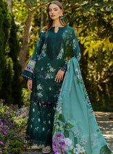 Elaf Embroidered Chikankari Lawn Suits Unstitched 3 Piece - EF25CL ELK-07B JADE EMBRACE