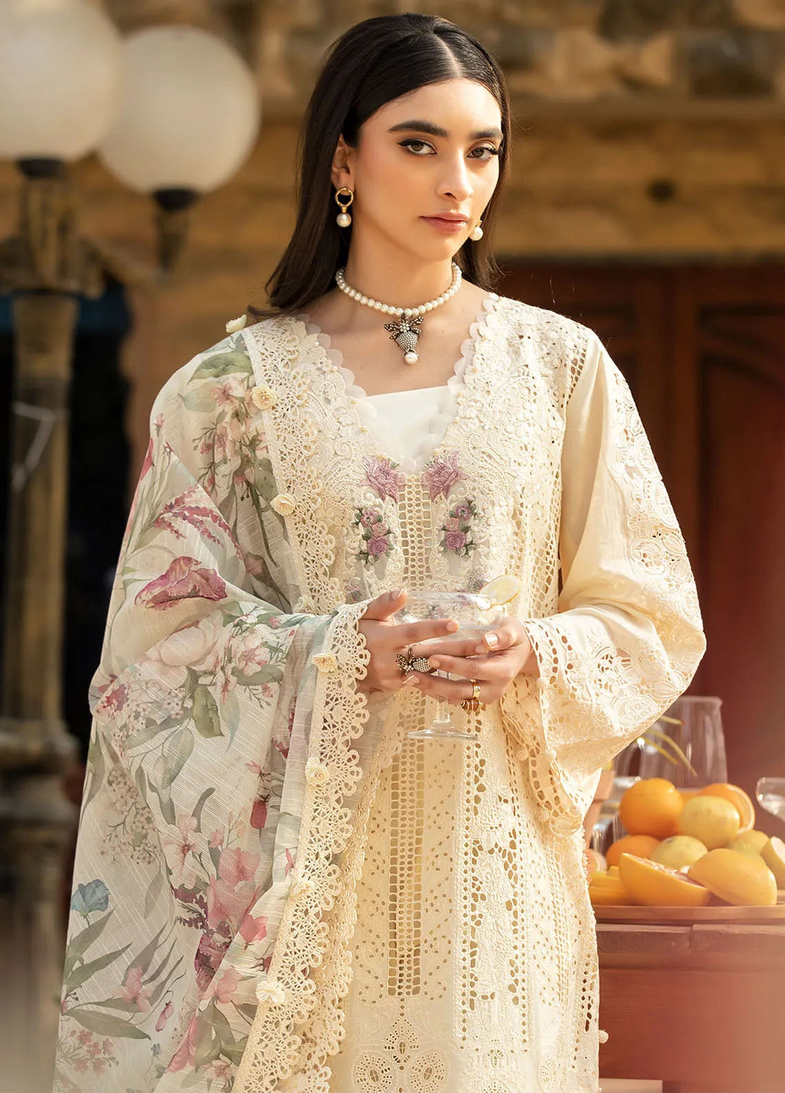 Elaf Embroidered Lawn Suits Unstitched 3 Piece - EF25LL ELM-11 KOHINOOR Elaf Embroidered Lawn Suits Unstitched 3 Piece - EF25LL ELM-11 KOHINOOR