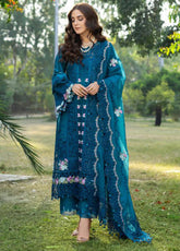 Elaf Embroidered Lawn 3 Piece Unstitched Suit EF26LL ELY-06 SAPPHIRE