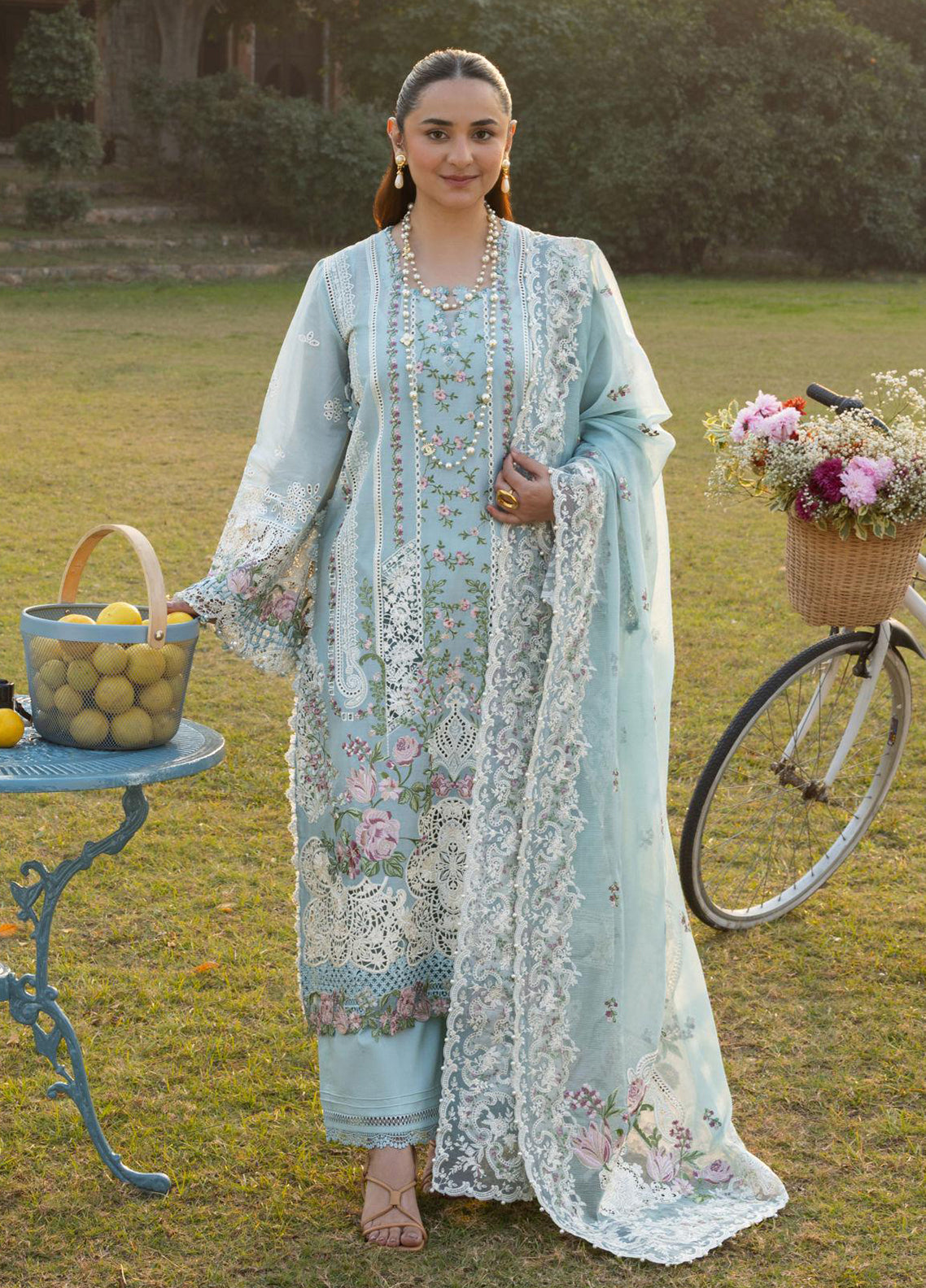 Elaf Embroidered Lawn 3 Piece Unstitched Suit EF26LL ELY-07 MORNIG DRIZZLE Elaf Embroidered Lawn 3 Piece Unstitched Suit EF26LL ELY-07 MORNIG DRIZZLE