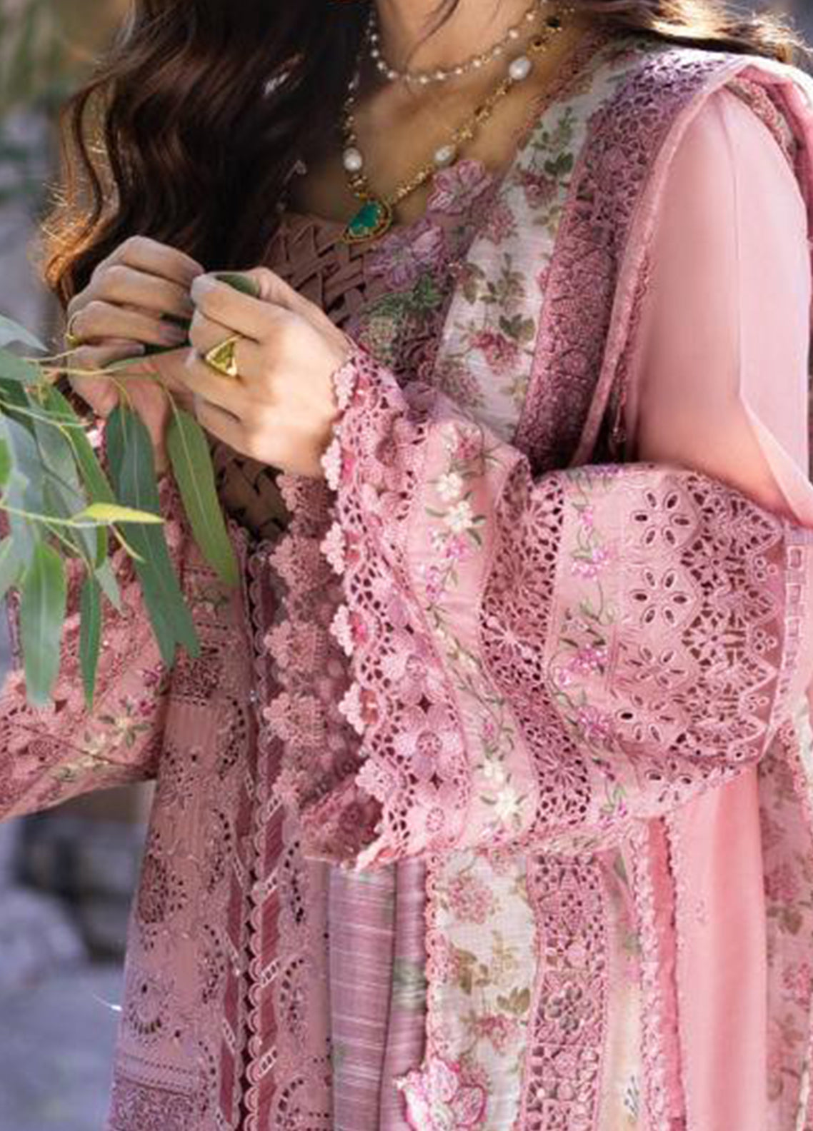 Elaf Embroidered Lawn 3 Piece Unstitched Suit EF26LL ELY-09 ROSEE Elaf Embroidered Lawn 3 Piece Unstitched Suit EF26LL ELY-09 ROSEE