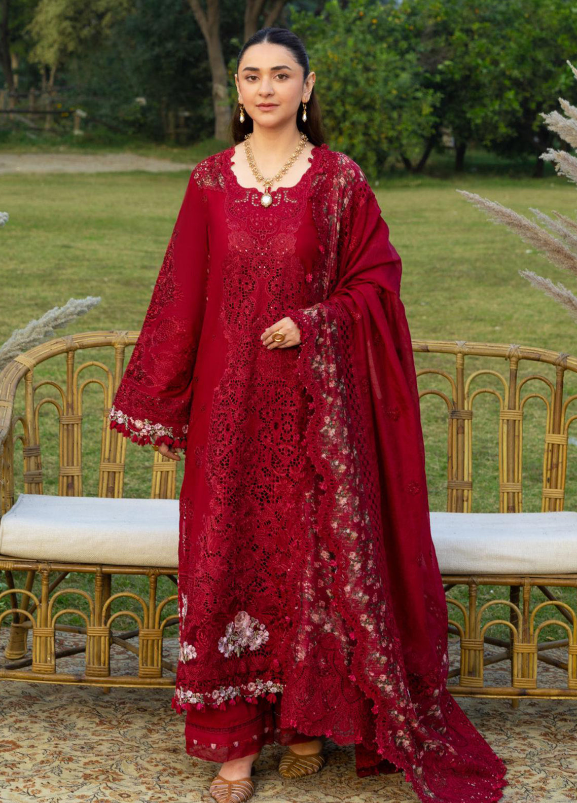 Elaf Embroidered Lawn 3 Piece Unstitched Suit EF26LL ELY-10 CHERIE LADY Elaf Embroidered Lawn 3 Piece Unstitched Suit EF26LL ELY-10 CHERIE LADY