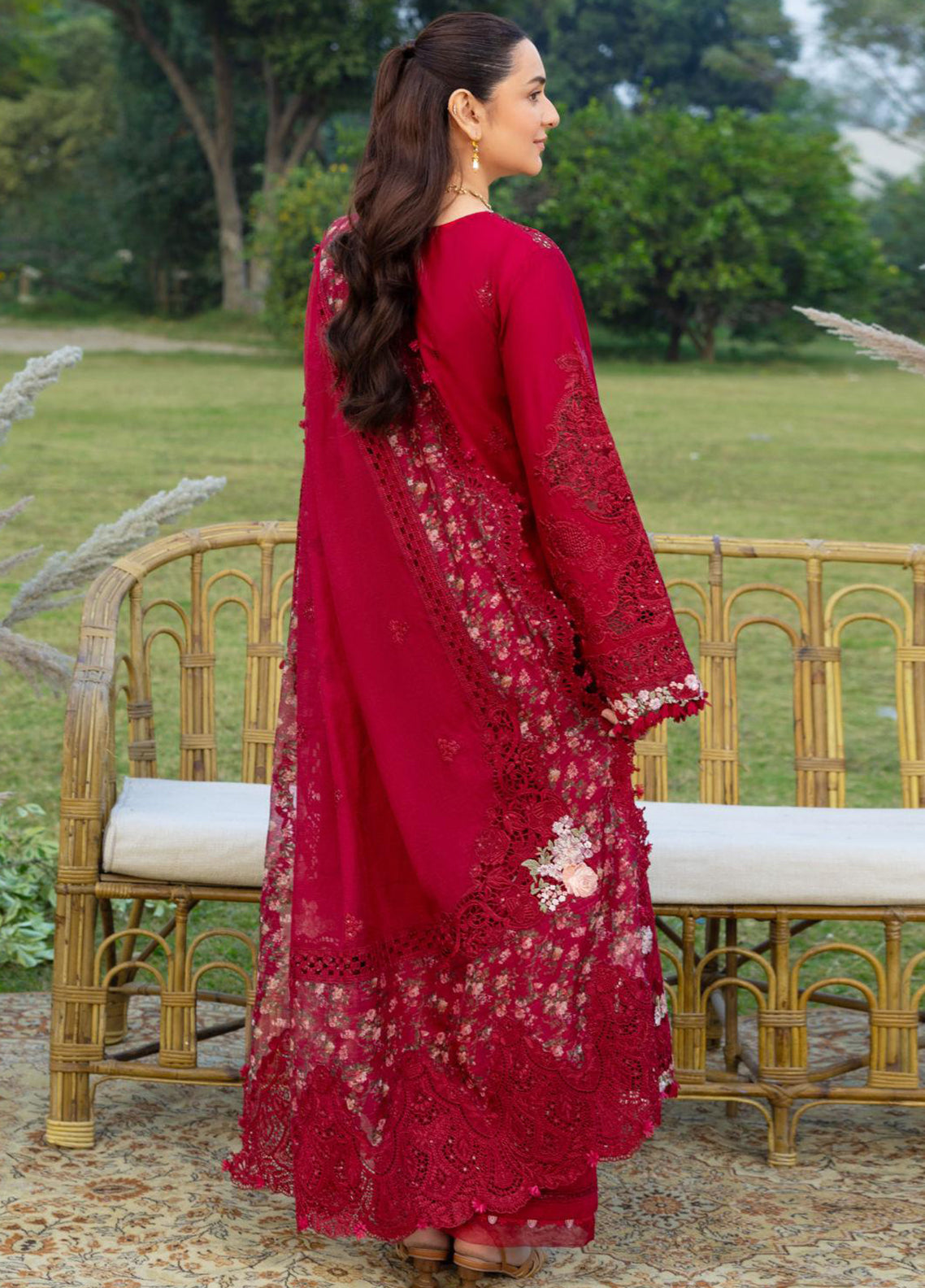 Elaf Embroidered Lawn 3 Piece Unstitched Suit EF26LL ELY-10 CHERIE LADY Elaf Embroidered Lawn 3 Piece Unstitched Suit EF26LL ELY-10 CHERIE LADY
