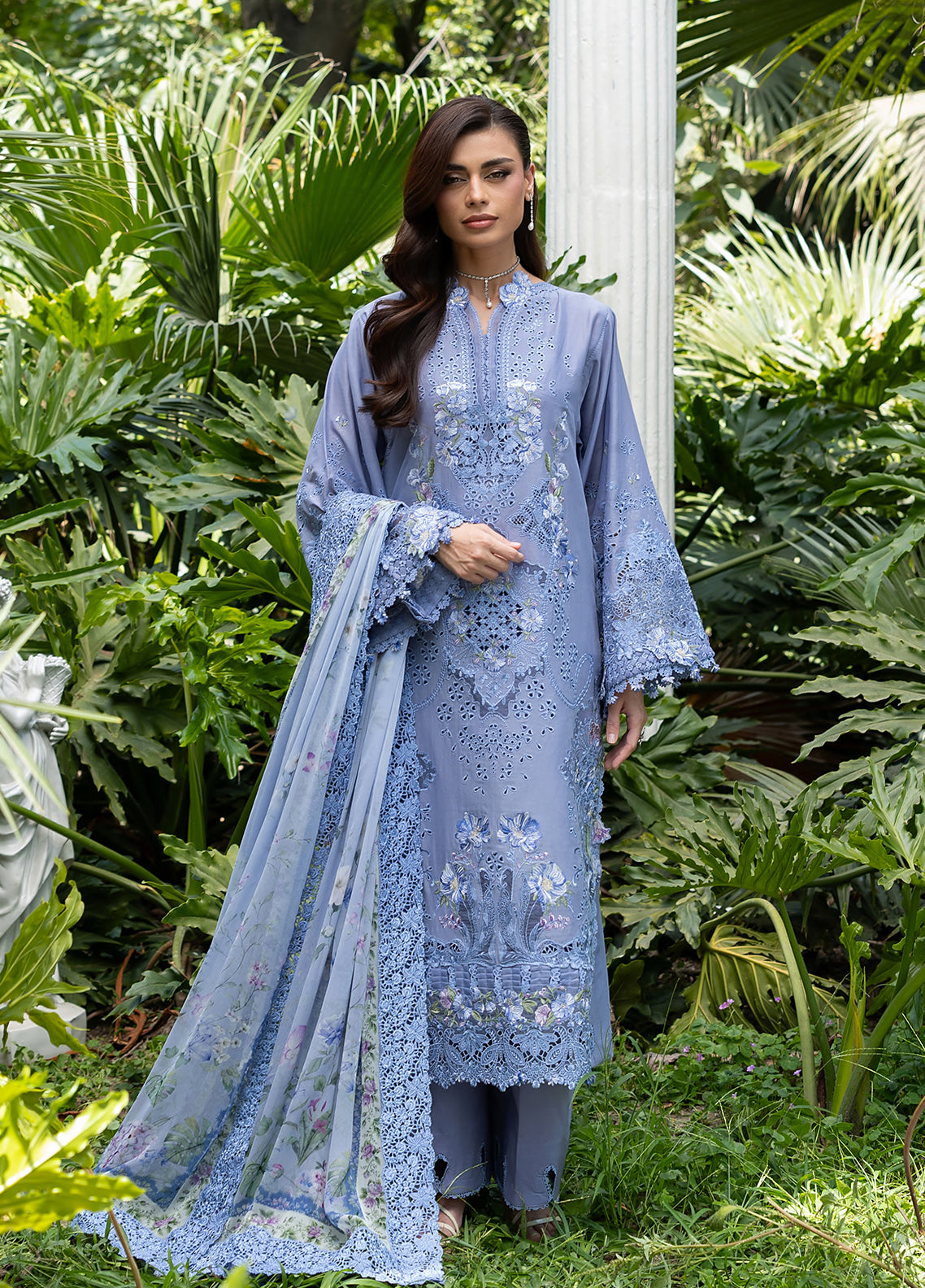 Elaf Premium Luxury Lawn 3 Piece Unstitched Suit EF26LLV2 D-ELQ-2B LAVENDER LUXE Elaf Premium Luxury Lawn 3 Piece Unstitched Suit EF26LLV2 D-ELQ-2B LAVENDER LUXE