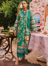 Elaf Printed Lawn Suits Unstitched 3 Piece - EL24PL EEP-04B CHIC TEAL