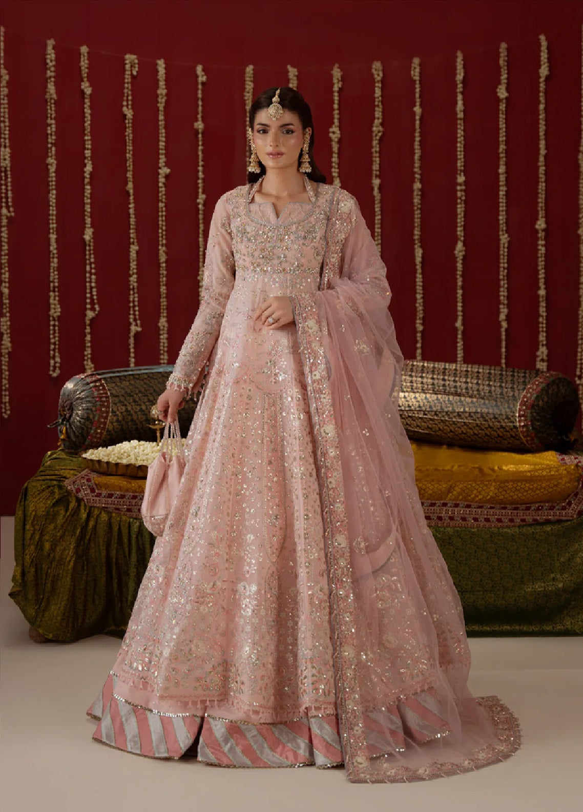 Ember By Aylin Luxury Festive Embroidered Organza 3 Piece Unstitched Suit AY26EF D-01 Elysee Bottle Green - Front View Ember By Aylin Luxury Festive Embroidered Organza 3 Piece Unstitched Suit AY26EF D-01 Elysee Bottle Green - Front View