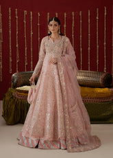 Ember By Aylin Luxury Festive Embroidered Organza 3 Piece Unstitched Suit AY26EF D-01 Elysee Bottle Green - Front View