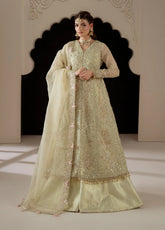 Ember By Aylin Luxury Festive Embroidered Organza 3 Piece Unstitched Suit AY26EF D-02 Reverie Light Green - Front View