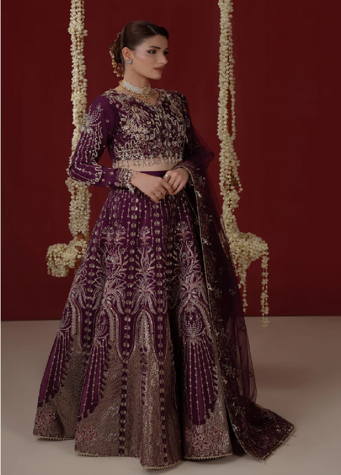 Ember By Aylin Luxury Festive Embroidered Raw Silk 3 Piece Unstitched Dress AY26EF D-05 Ethereal Purple - Front View Ember By Aylin Luxury Festive Embroidered Raw Silk 3 Piece Unstitched Dress AY26EF D-05 Ethereal Purple - Front View