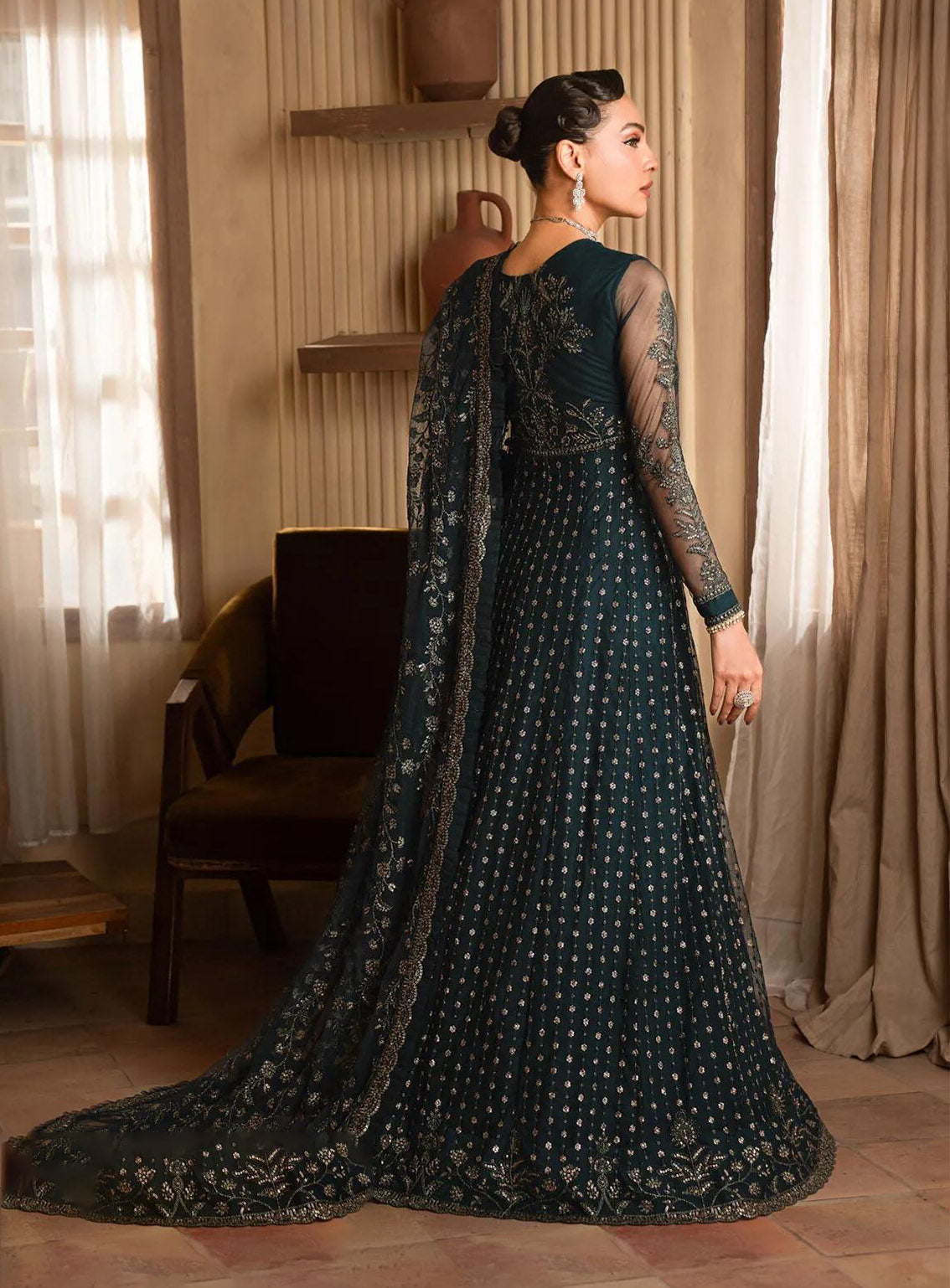 Emirah by Zarif Embroidered Net Suits Unstitched 3 Piece - ZF24EF ZEF 01 ORNA Emirah by Zarif Embroidered Net Suits Unstitched 3 Piece - ZF24EF ZEF 01 ORNA