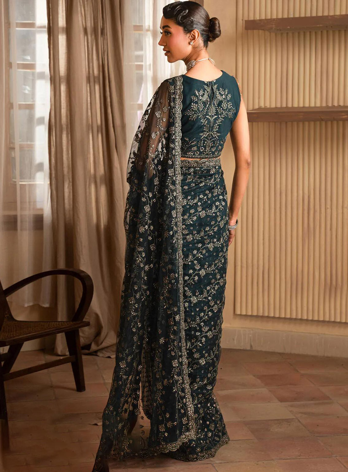 Emirah by Zarif Embroidered Net Suits Unstitched 3 Piece - ZF24EF ZEF 01 ORNA Emirah by Zarif Embroidered Net Suits Unstitched 3 Piece - ZF24EF ZEF 01 ORNA