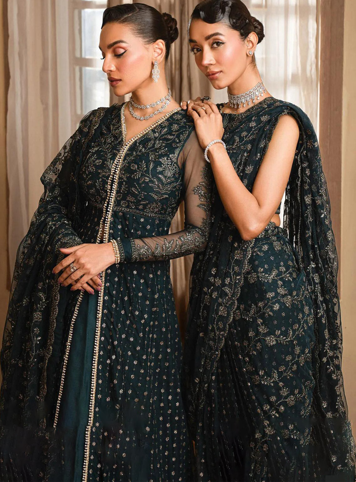 Emirah by Zarif Embroidered Net Suits Unstitched 3 Piece - ZF24EF ZEF 01 ORNA Emirah by Zarif Embroidered Net Suits Unstitched 3 Piece - ZF24EF ZEF 01 ORNA