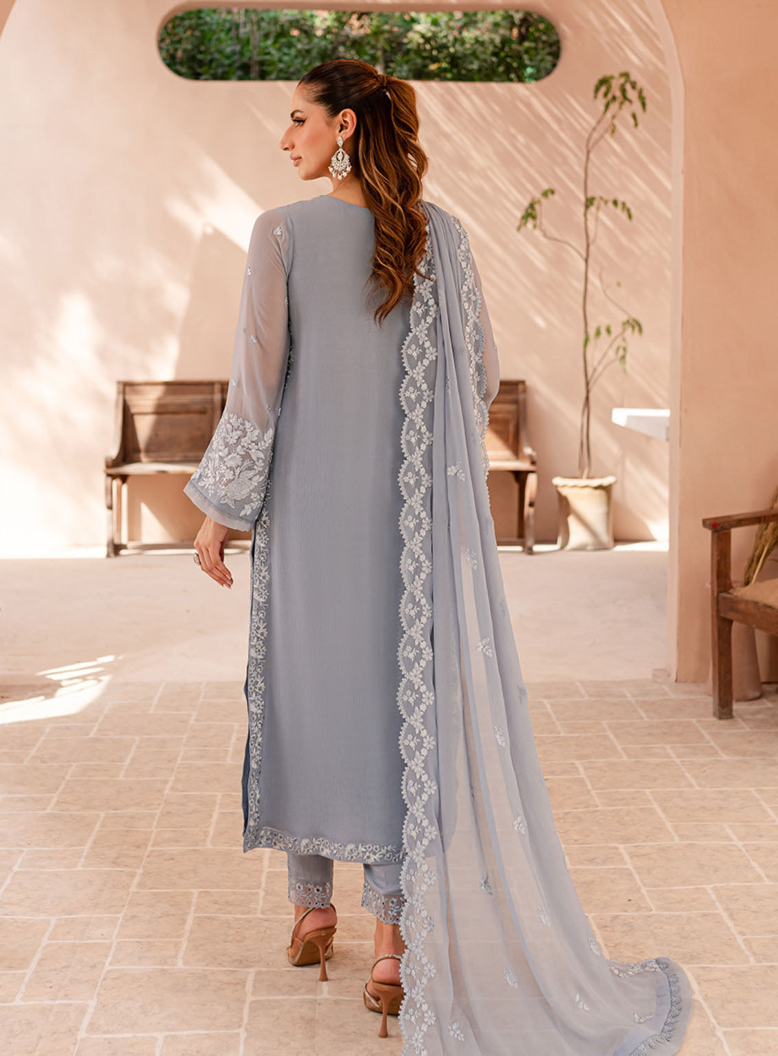 Ensembles By Azure Embroidered Chiffon Suits Unstitched 3 Piece - AZU24ESF MWES-068 MOON WHISPER Ensembles By Azure Embroidered Chiffon Suits Unstitched 3 Piece - AZU24ESF MWES-068 MOON WHISPER