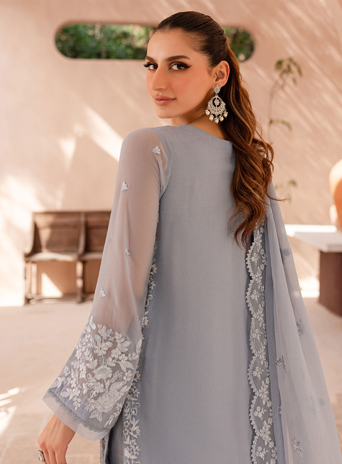 Ensembles By Azure Embroidered Chiffon Suits Unstitched 3 Piece - AZU24ESF MWES-068 MOON WHISPER Ensembles By Azure Embroidered Chiffon Suits Unstitched 3 Piece - AZU24ESF MWES-068 MOON WHISPER