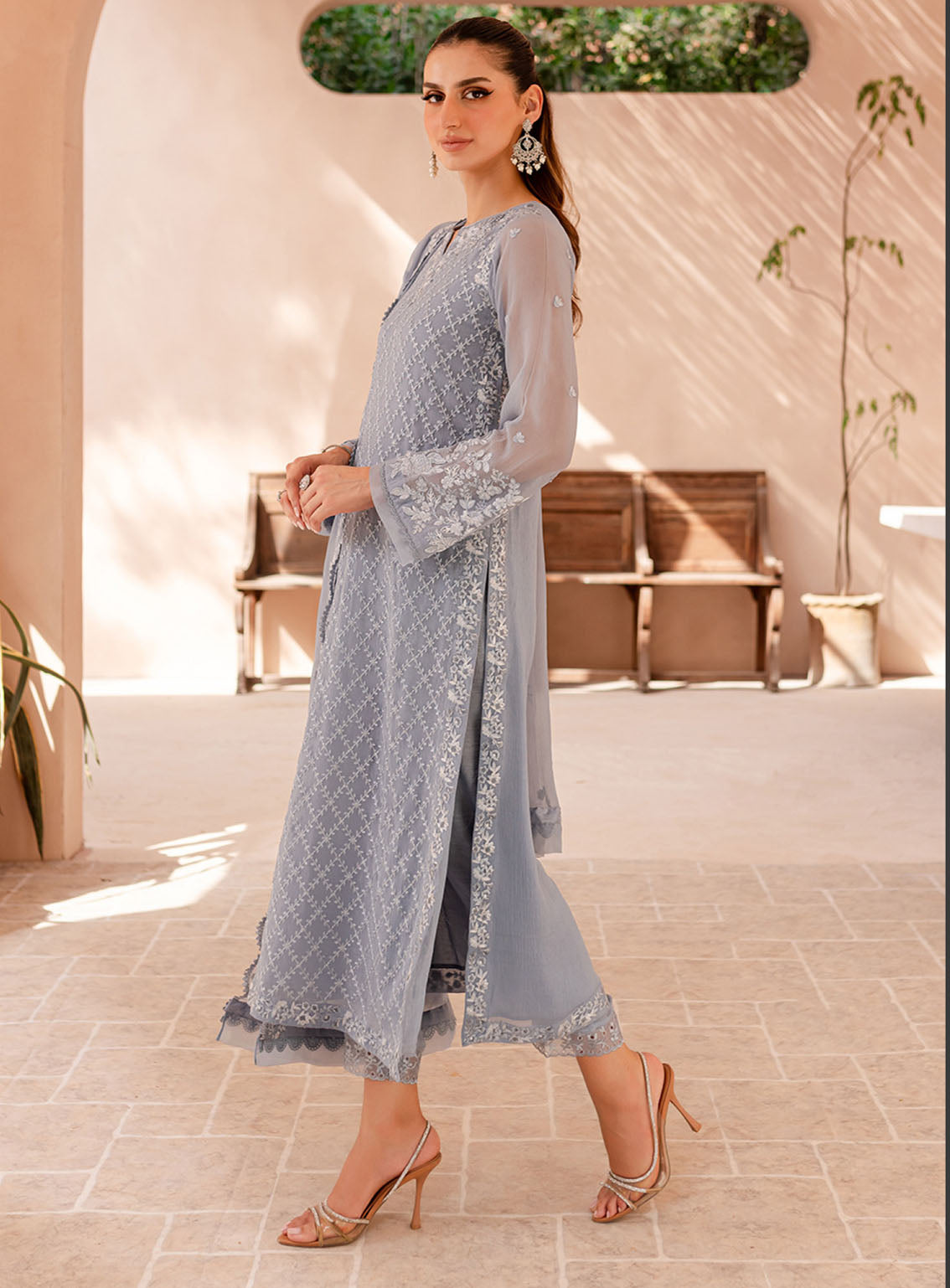 Ensembles By Azure Embroidered Chiffon Suits Unstitched 3 Piece - AZU24ESF MWES-068 MOON WHISPER Ensembles By Azure Embroidered Chiffon Suits Unstitched 3 Piece - AZU24ESF MWES-068 MOON WHISPER