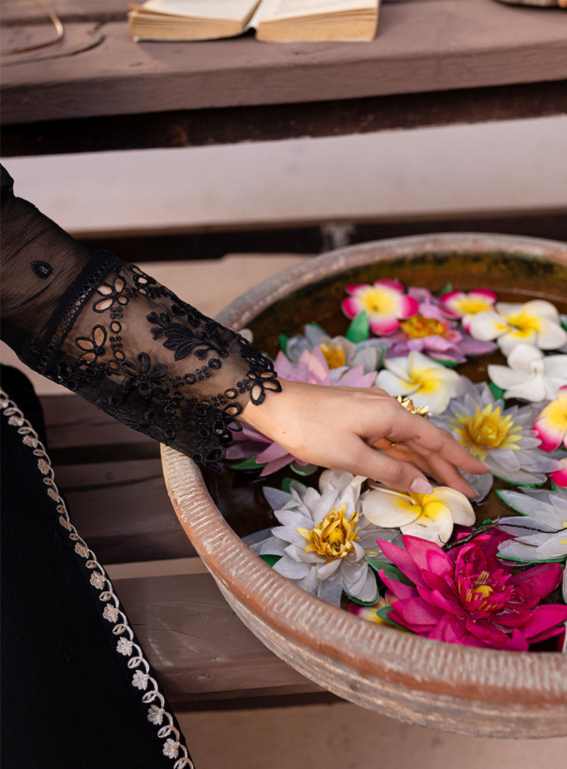 Ensembles By Azure Embroidered Chiffon Suits Unstitched 3 Piece - AZU24ESF SBES-070 STARRY BLISS Ensembles By Azure Embroidered Chiffon Suits Unstitched 3 Piece - AZU24ESF SBES-070 STARRY BLISS