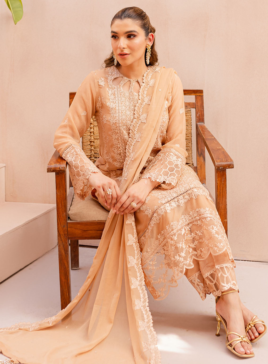 Ensembles By Azure Embroidered Chiffon Suits Unstitched 3 Piece - AZU24ESF SLES-067 SUNLIT Ensembles By Azure Embroidered Chiffon Suits Unstitched 3 Piece - AZU24ESF SLES-067 SUNLIT