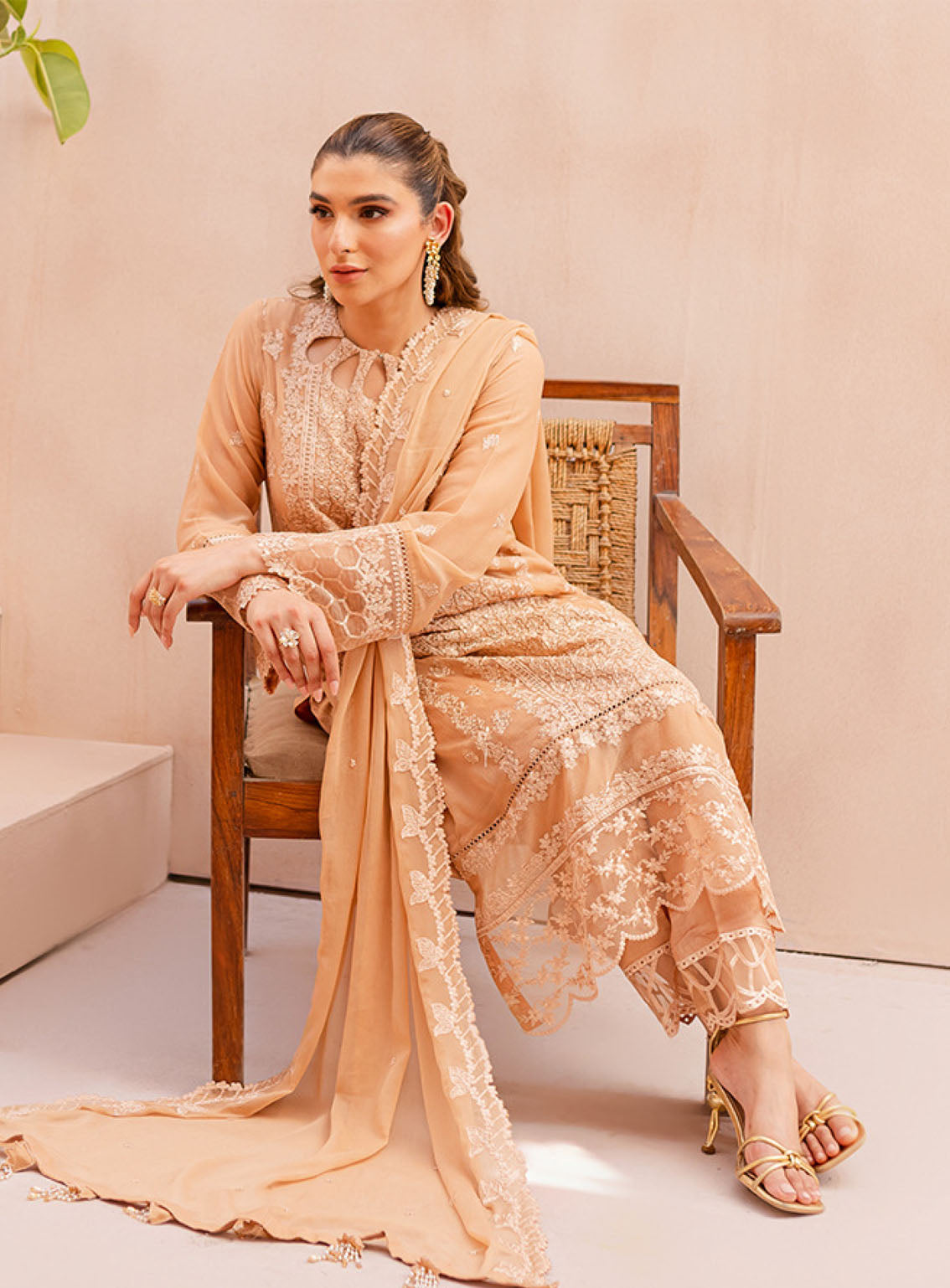 Ensembles By Azure Embroidered Chiffon Suits Unstitched 3 Piece - AZU24ESF SLES-067 SUNLIT Ensembles By Azure Embroidered Chiffon Suits Unstitched 3 Piece - AZU24ESF SLES-067 SUNLIT