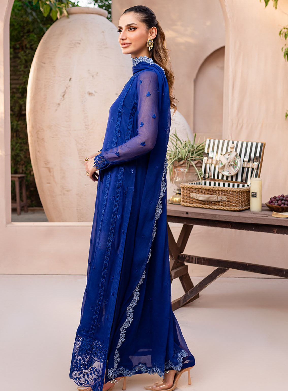 Ensembles By Azure Embroidered Chiffon Suits Unstitched 3 Piece - AZU24ESF SSES-071 SAPPHIRE SYMPHONY Ensembles By Azure Embroidered Chiffon Suits Unstitched 3 Piece - AZU24ESF SSES-071 SAPPHIRE SYMPHONY