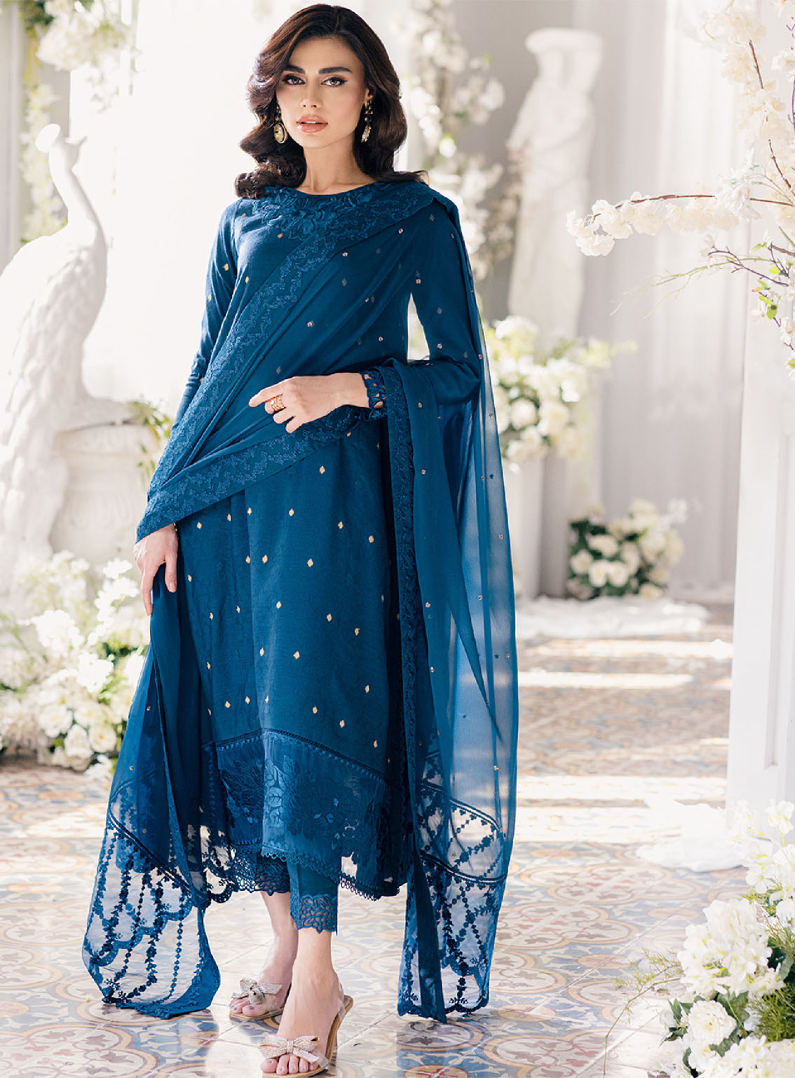 Ensembles By Azure Embroidered Jacquard Lawn Suits Unstitched 3 Piece - AZU24EJL AEGEAN BREEZE Ensembles By Azure Embroidered Jacquard Lawn Suits Unstitched 3 Piece - AZU24EJL AEGEAN BREEZE