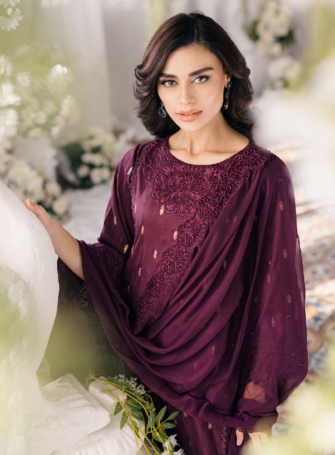 Ensembles By Azure Embroidered Jacquard Lawn Suits Unstitched 3 Piece - AZU24EJL ALMANDINE Ensembles By Azure Embroidered Jacquard Lawn Suits Unstitched 3 Piece - AZU24EJL ALMANDINE