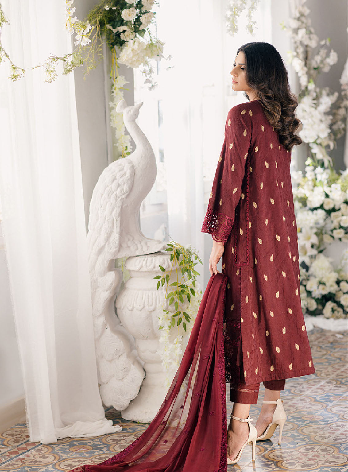 Ensembles By Azure Embroidered Jacquard Lawn Suits Unstitched 3 Piece - AZU24EJL IMPERIAL WINE Ensembles By Azure Embroidered Jacquard Lawn Suits Unstitched 3 Piece - AZU24EJL IMPERIAL WINE